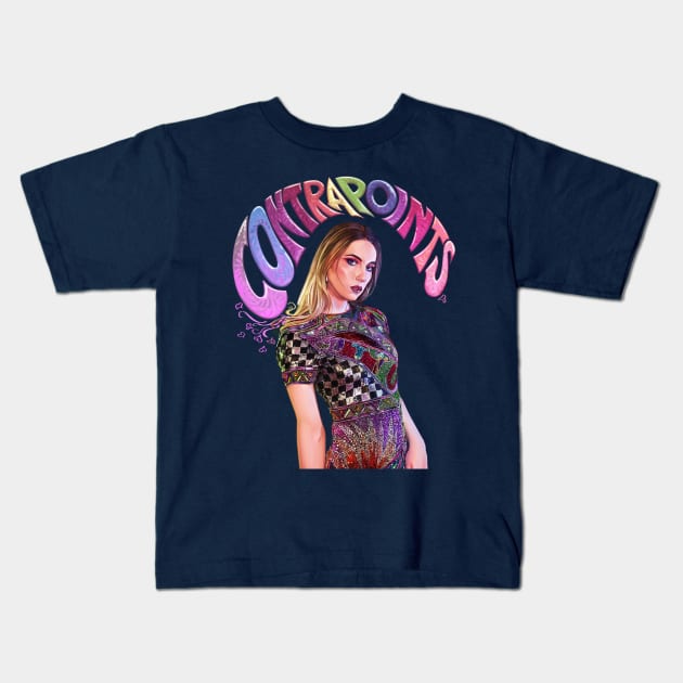 Contrapoints Sequins Kids T-Shirt by Skutchdraws